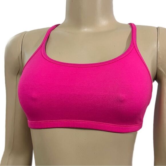 Victoria's Secret Other - Victoria’s Secret Pink YOGA Unlined Lounge Racerback bralette bra Pink